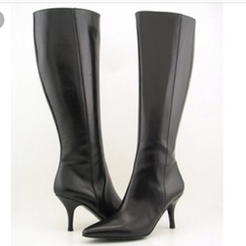 Cole Haan Vitalia Tall Black Leather Boots